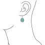 Oval Lapis Turquoise Abalone Leverback Mother Of Pearl Family Tree Of Life Dangle Earrings For Women Sterling Silver