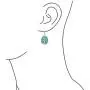 Oval Lapis Turquoise Abalone Leverback Mother Of Pearl Family Tree Of Life Dangle Earrings For Women Sterling Silver