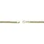 Mens Stainless Steel Gold Ion Plated Thin Foxtail Gift Set Necklace - 4 MM, 22 Inches with Lobster Closure