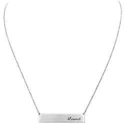 Rosemarie Collections Womens Inspirational Bar Pendant Necklace Blessed