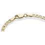 Miabella 18K Gold Over Sterling Silver Italian 3mm, 4mm Solid Diamond-Cut Mariner Link Chain Anklet Ankle Bracelet for Women, 9, 10 Inch Made in Italy