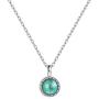 michooyel S925 Sterling Silver Dainty Turquoise/Opal Pendant Necklace Petite Birthstone Layering Necklace for Women Girls