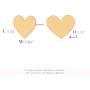 NIEVOS JEWELRY 24k Gold Plated Earring 24k Gold Plated, Thin Design Heart Shaped Earring. Love And Joy Handmade Gift Jewelry Made By Women Designer Love For Her