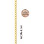 Lifetime Jewelry 4mm Diamond Cut Curb Link Chain Necklace 24k Real Gold Plated