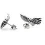 Controse Red Winged Heart with Keyhole Earrings