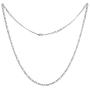 Edforce Stainless Steel Womens 3 mm Figaro Link Chain Necklace, 24''
