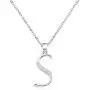 Cat Eye Jewels Big Lettle A M Initial Necklace 925 Sterling Silver Name Cubic Zirconia CZ Pendant Gifts Necklaces Jewelry for Boys Girls Women