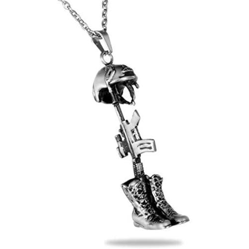 Bullet American Flag Cremation Ashes Urn Necklace Memorial Pendant Stainless Steel Waterproof Jewelry