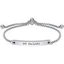 Mas&Yas Inspirational Mantra Message Engraved -No Excuses- Adjustable Cuff Bracelet, Motivation Jewelry Gifts for your friends