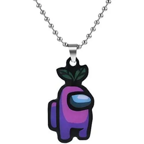 COMTRUDE Among Us Color Necklace, Premium Stainless Steel Amongus Game Pendant Chain for Strategy Casual Game Lovers (Bead Chain) COMTRUDE Among Us Color Necklace, Premium Stainless Steel Amongus Game Pendant Chain for Strategy Casual Game Lovers (Bead Chain)