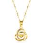 Real 18k Gold Love Knot Pendant Necklace for Women, Anniversary Jewelry for Wife, Gifts for Mother/Girlfriend, 18''