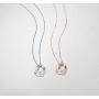 Agvana 18K 14K Solid Rose Gold White Gold Diamond Dolphin Heart Dainty Pendant Necklace Fine Jewelry Anniversary Birthday Gifts for Women Teen Girls Mom Grandma Daughter Her with Jewelry Box, 16''+2''