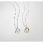 Agvana 18K 14K Solid Rose Gold White Gold Diamond Dolphin Heart Dainty Pendant Necklace Fine Jewelry Anniversary Birthday Gifts for Women Teen Girls Mom Grandma Daughter Her with Jewelry Box, 16''+2''