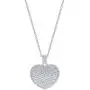Elmas Round Natural Diamond Sterling Silver Diamond Heart Love Pendant Necklace for Teens Womens Elmas Round Natural Diamond Sterling Silver Diamond Heart Love Pendant Necklace for Teens Womens