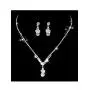 Barode Womens Bridal Wedding Necklace Earring Set Silver Shiny Rhinestone Necklaces Bride Crystal Jewelry Accessories for Women and Girls Barode Womens Bridal Wedding Necklace Earring Set Silver Shiny Rhinestone Necklaces Bride Crystal Jewelry Accessories for Women and Girls