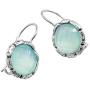 Joolala Aqua Blue Chalcedony Dangling Silver Earrings – 925 Silver Hanging Earrings for Women – Premium Quality and Sturdy – Elegant, Modern Design – Ideal for Office, Special Occasions