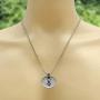 PROTECTION BIND RUNE Algiz+Soluwo Icelandic Bind Rune Spell Amulet Viking Jewelry Pewter Mens Pendant Necklace Wealth Fortune Money Lucky Good Luck Charm Safe Travel Talisman w Silver Ball Chain