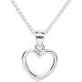 Girls Luxury Pink Music Jewelry Box with Ballerina and Little Girls Sterling Silver Heart Necklace