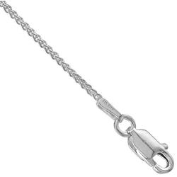 Sterling Silver Spiga Wheat Chain Necklaces & Bracelets Nickel Free Italy, 7-30 inch