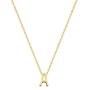 Small Initial Necklace 18K Gold Plated Stainless Steel Tiny Letter Necklace Personalized Monogram Name Necklace for Women Girls