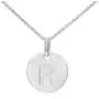 925 Sterling Silver Round Disc Alphabet Letter A-Z Initial Pendant Necklace Rolo chain 18'' 925 Sterling Silver Round Disc Alphabet Letter A-Z Initial Pendant Necklace Rolo chain 18''