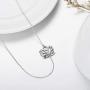 SOULMEET Sterling Silver Yoga Lotus Flower Necklace for Women Girls with Inspirational Quote on Gift Card, Happy Birthday Gifts for Mom Daughter