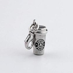 Gzrlyf Coffee Cup Charms Clip on Charms DIY Charms for Jewelry Making Gifts for Coffee Lovers