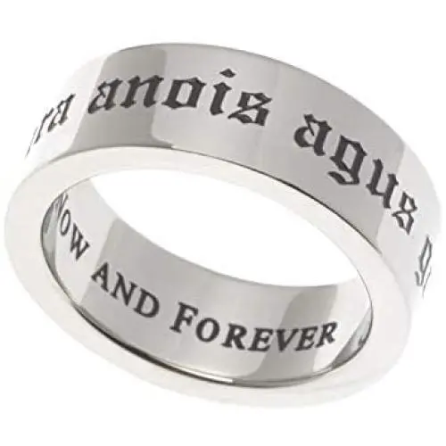 Joyful Sentiments Love Jewelry Stainless Steel Now and Forever Posey Ring Joyful Sentiments Love Jewelry Stainless Steel Now and Forever Posey Ring