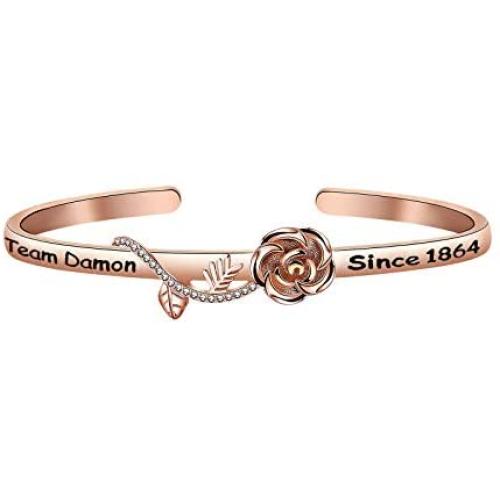 HOLLP The Originals Inspired Jewelry Vampire Girl Rose Bracelet Team Damon Since 1864 Bracelet Gift for TV Fans