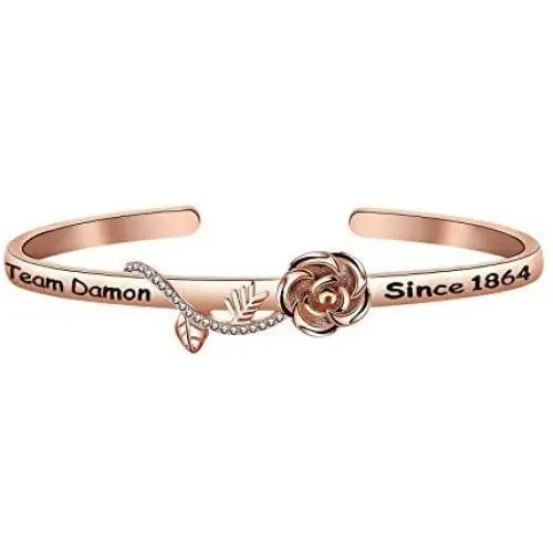 HOLLP The Originals Inspired Jewelry Vampire Girl Rose Bracelet Team Damon Since 1864 Bracelet Gift for TV Fans HOLLP The Originals Inspired Jewelry Vampire Girl Rose Bracelet Team Damon Since 1864 Bracelet Gift for TV Fans