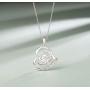 Agvana Mother Daughter Animal Necklace for Mom Grandma Sterling Silver CZ Mother and Child Love Heart Dainty Pendant Necklace Birthday Jewelry for Women Girls Daughter with Jewelry Box