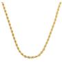 Lady Opa Jewelry - 1 mm Yellow Gold Plated Rope Necklace with Lobster Claw Clasp - Layered with Real 24K Gold over a Semi-Precious Metal Core – Quality Fashion Jewelry That Always Looks Like Fine 14K Gold