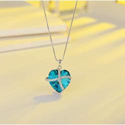 Mom Necklace for Women Mother Daughter Jewelry Mothers Day Crystal Heart Pendant Necklaces Accent Chain Love Forever Charm Inspirational Gift for Her Wife Sister Girlfriend