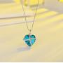 Mom Necklace for Women Mother Daughter Jewelry Mothers Day Crystal Heart Pendant Necklaces Accent Chain Love Forever Charm Inspirational Gift for Her Wife Sister Girlfriend
