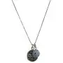 Coin Charm Amulet in Sterling Silver on 19 Inch Box Chain Necklace - Evil Eye Jewelry for Men and Women Coin Charm Amulet in Sterling Silver on 19 Inch Box Chain Necklace - Evil Eye Jewelry for Men and Women