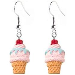 Ice cream Drop Earrings Candy Color New Womens Fashion Earrings Sweet Girls Ladies Unique Long Dangle Earrings for Daily