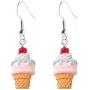 Ice cream Drop Earrings Candy Color New Womens Fashion Earrings Sweet Girls Ladies Unique Long Dangle Earrings for Daily