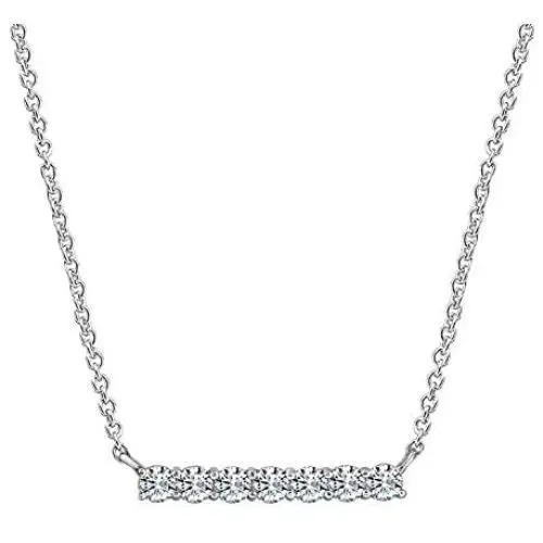 JADMIRE Platinum Plated Sterling Silver 1.3 ct Swarovski Zirconia Bar pendant, 18'' JADMIRE Platinum Plated Sterling Silver 1.3 ct Swarovski Zirconia Bar pendant, 18''