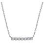JADMIRE Platinum Plated Sterling Silver 1.3 ct Swarovski Zirconia Bar pendant, 18''
