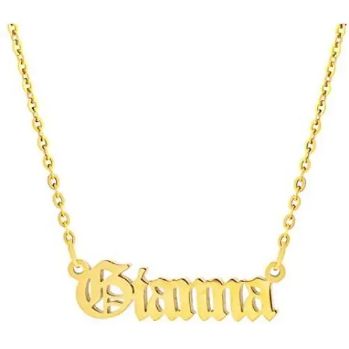 Joycuff Old English Name Necklace(Over 800 Names are in Stock) Personalized 18K Gold Plated Monogram Jewelry Christmas Birthday Gift for Women