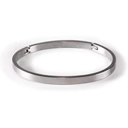 B.Tiff Yellow/Rose Gold Plated Stainless Steel Minimalist Simple Plain Narrow Matte Bangle Cuff Bracelet Fashion Jewelry for Women Men Unisex