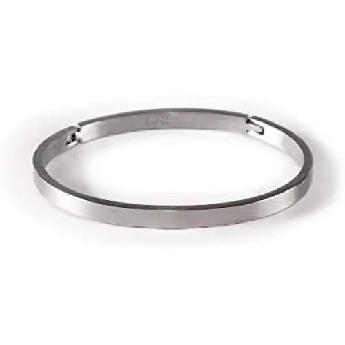 B.Tiff Yellow/Rose Gold Plated Stainless Steel Minimalist Simple Plain Narrow Matte Bangle Cuff Bracelet Fashion Jewelry for Women Men Unisex