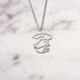 La Menagerie Rabbit Silver Origami Jewelry & Silver Geometric Necklace – 925 Sterling Plated Silver Necklace & Rabbit Necklaces for Women – Rabbit Necklace for Girls & Origami Necklace