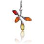 Multicolor Amber Sterling Silver Pendant