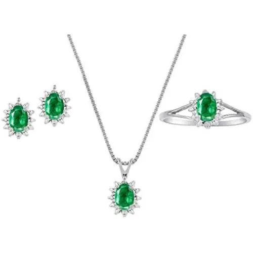 RYLOS Jewelry For Women Sterling Silver Birthstone Jewelry Ring, Earring & Pendant Necklace Gemstone & Genuine Diamonds 6X4MM Birthstone Womens Jewelry Matching Friendship Jewelry Sizes 5-10 RYLOS Jewelry For Women Sterling Silver Birthstone Jewelry Ring, Earring & Pendant Necklace Gemstone & Genuine Diamonds 6X4MM Birthstone Womens Jewelry Matching Friendship Jewelry Sizes 5-10