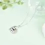 ZGBY 925 Sterling Silver Cute Animal Heart Panda Necklace with Words Engraved Jewelry for Women Girls Teens Birthday Pendant Gift