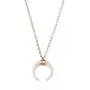 JczR.Y Fashion Vintage Resin Big Horn Shaped Crescent Moon Pendant Choker Necklace with Chain for Women Statement Boho Jewelry Gift
