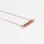 18K Rose Gold Plated S925 Fancy Colored Pendant Necklace Rainbow Color Birthstone Ruby Sapphire Baguette Necklace 16-18'' Fine Jewelry for Women Gilrs 18K Rose Gold Plated S925 Fancy Colored Pendant Necklace Rainbow Color Birthstone Ruby Sapphire Baguette Necklace 16-18'' Fine Jewelry for Women Gilrs