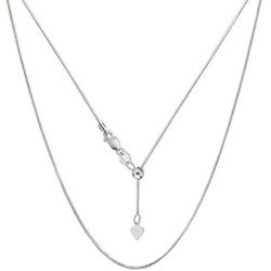 Verona Jewelers Sterling Silver 1MM Diamond Cut Adjustable Snake Chain- 925 Round Snake Chain, Expandable Necklace, Slider Necklace