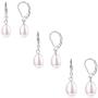 Fansilver Sterling Silver Pearl Drop Earrings For Women 6MM 7MM 8MM Freshwater Cultured Pearl Dangle Earrings Elegant Pearl Leverback Earrings Wedding Jewelry